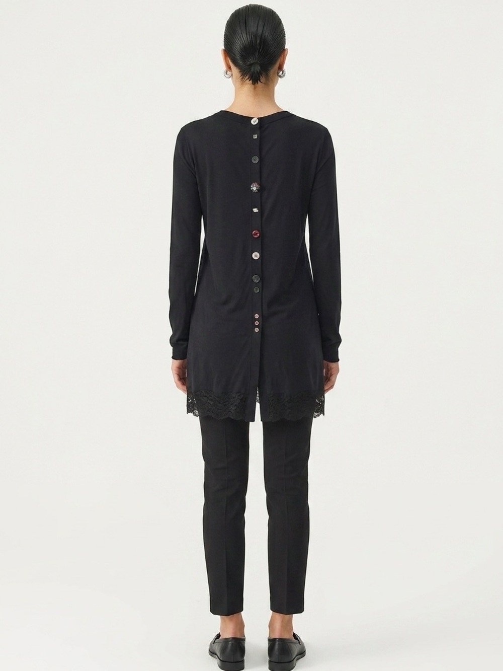 Erica Cavallini Back button Silk & cotton dress